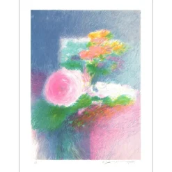 MANOUKIAN Claude - Lithographie originale "Le bouquet de fleurs" 65x50cm