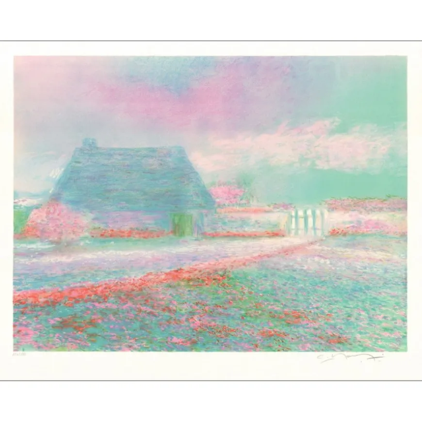 MANOUKIAN Claude - Lithographie originale "Bergerie" 56x76cm