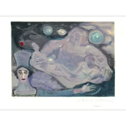 MARCEAU Marcel - Lithographie originale "Bip et la création du monde" 54x75cm - 1981
