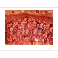 MARCEAU Marcel - Lithographie originale "Les artistes" 54x75cm - 1981