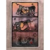MARKA - Gravure originale "Mort d'un taureau" 58x42cm