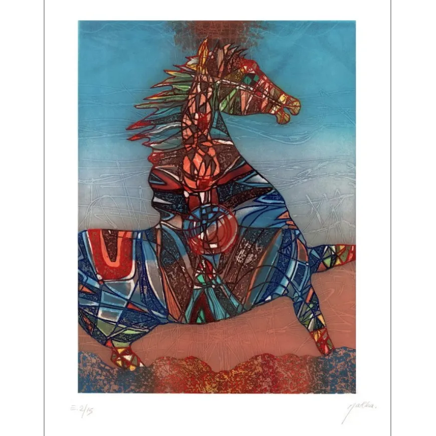 MARKA - Gravure originale "Le Cheval" 56x41cm