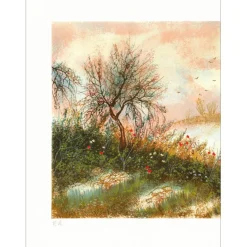 MAS Pierre - Lithographie "Campagne" 43x54m