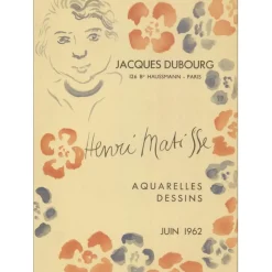 MATISSE Henri - Lithographie "Exposition Jacques Dubourg, Paris" 65x47cm - 1962