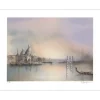 MAUGERI Alferio - Lithographie originale "Le grand canal à Venise" 60x79cm