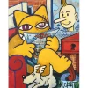 M.CHAT (Thoma Vuille) - Acrylique sur toile "Libération" 117x90cm - 2022
