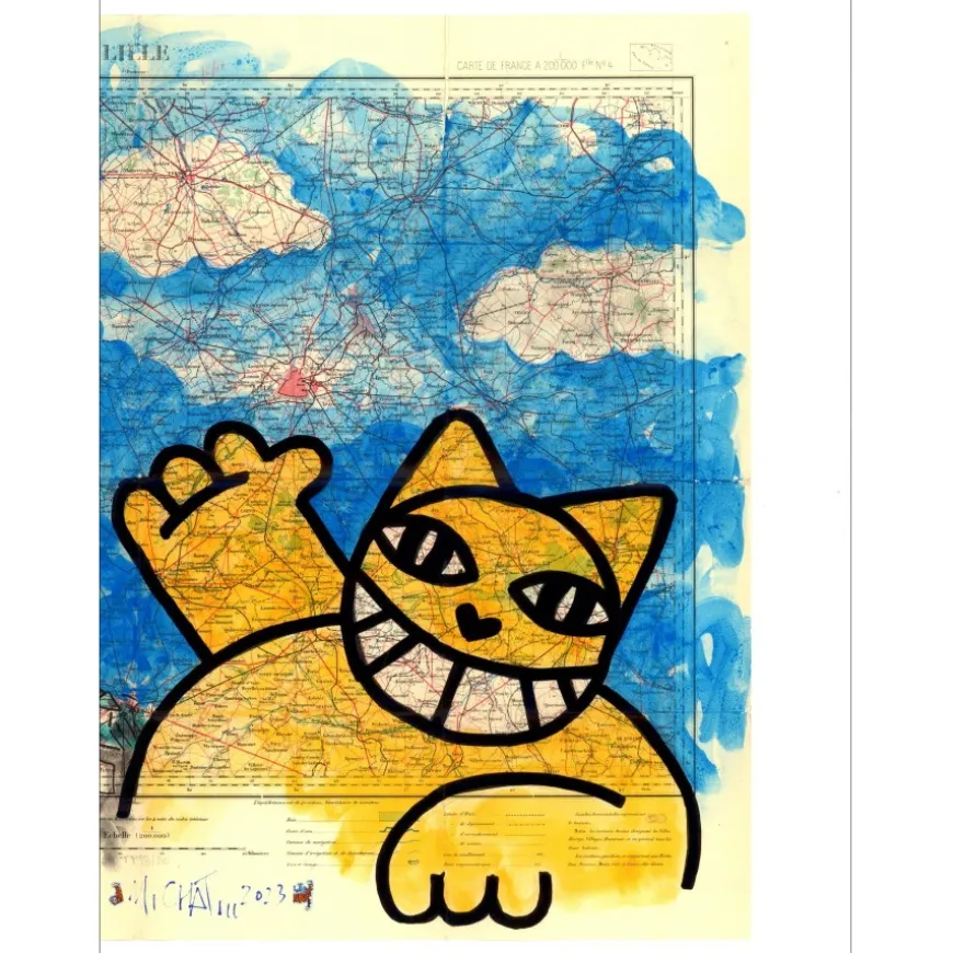 M.CHAT (Thoma Vuille) - Lithographie "Hommage à Lille" 50x70cm - 2023