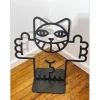 M.CHAT (Thoma Vuille) - Sculpture en acier "Chat in Love" 60x63x1cm - 2018