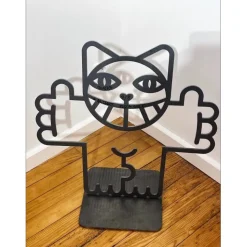 M.CHAT (Thoma Vuille) - Sculpture en acier "Chat in Love" 60x63x1cm - 2018