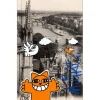 M.CHAT (Thoma Vuille) - Sérigraphie sur carte postale "Paris 14/25" 14x9cm - 2019