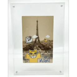 M.CHAT (Thoma Vuille) - Sérigraphie sur carte postale "Paris 13/25" 14x9cm - 2019