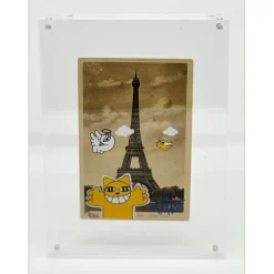 M.CHAT (Thoma Vuille) - Sérigraphie sur carte postale "Paris 5/25" 14x9cm - 2019