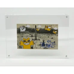 M.CHAT (Thoma Vuille) - Sérigraphie sur carte postale "Paris 7/25" 9x14cm - 2019