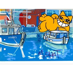 M.CHAT (Thoma Vuille) - Sérigraphie "Marseille" 76x56cm - 2024