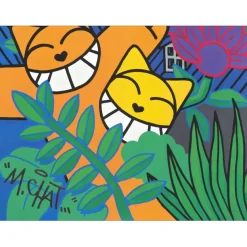 M.CHAT (Thoma Vuille) - Sérigraphie originale "Rousseau by night" 70x50cm - 2021