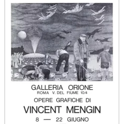 MENGIN Vincent - Lithographie "Exposition Galerie Ars Magna, Paris" 65x56cm - 1970