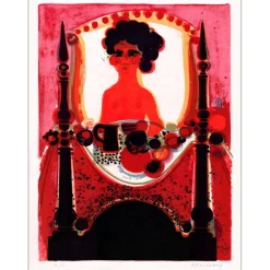 MENGUY frédéric - Lithographie originale "Les Angéliques VIII" 65x48cm