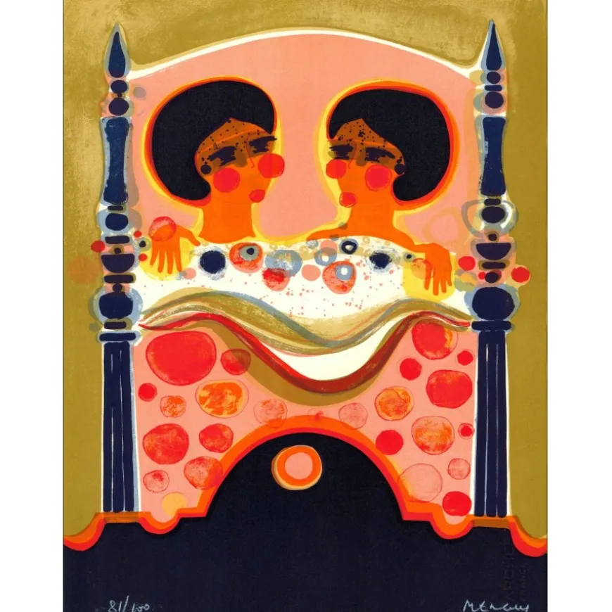 MENGUY frédéric - Lithographie originale "Les Angéliques XII" 56x42cm