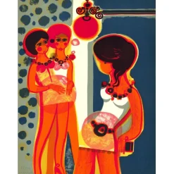 MENGUY frédéric - Lithographie originale "Les Angéliques IX" 56x42cm