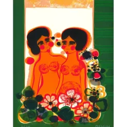 MENGUY frédéric - Lithographie originale "Les Angéliques VI" 56x42cm