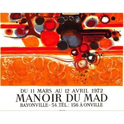 MENGUY frédéric - Lithographie originale "Exposition, Manoir du Mad" - 67x49cm - 1972