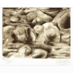 MENTOR Blasco - Lithographie "La plage" 32x25cm - 1971