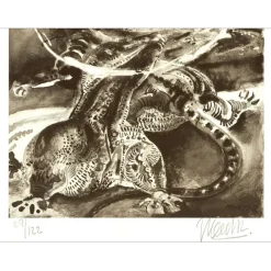 MENTOR Blasco - Lithographie "Soleil sur Europe" 32x25cm - 1971