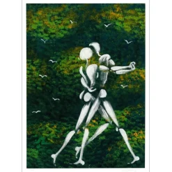 MESNAGER Jérôme - Lithographie "Dansons sous les arbres" 70x50cm - 2022