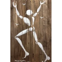 MESNAGER Jérôme - Peinture à l'acrylique "Homme en blanc" 120x73cm - 2021