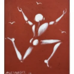 MESNAGER Jérôme - Peinture à l'acrylique "Le saut" 55x46cm (10F) - 2020