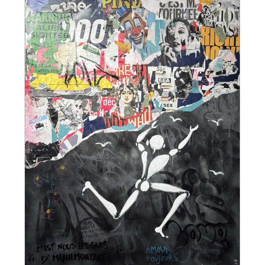 MESNAGER Jérôme - Peinture "L'homme blanc x Amour Toujours" 116x89cm - 2024