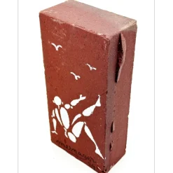 MESNAGER Jérôme - Peinture sur brique "l'homme en blanc B3" 22x11x6cm - 2024