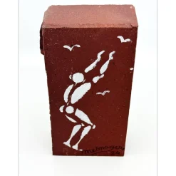MESNAGER Jérôme - Peinture sur brique "l'homme en blanc B2" 22x11x6cm - 2024