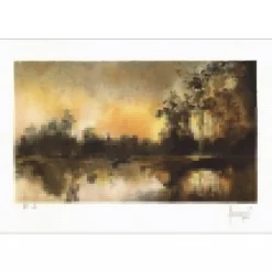 MESSAGER Michel - Lithographie originale "Paysage I" 37x54cm