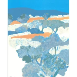 MÜHL Roger - Lithographie originale "Provence : Les vergers d'oliviers" 42x32cm