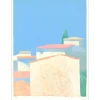 MÜHL Roger - Lithographie originale "Village en Provence" 75x56cm