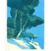 MÜHL Roger - Lithographie originale "Pins en bord de mer" 75x56cm