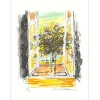 MICHEL-HENRY - Lithographie "Bouquet au bord de la fenêtre" 38x28cm