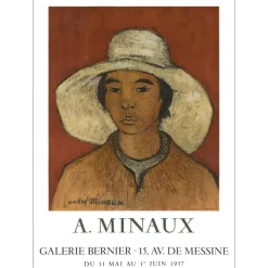 MINAUX André - Lithographie "Exposition Galerie Bernier, Paris" 65x47cm - 1957