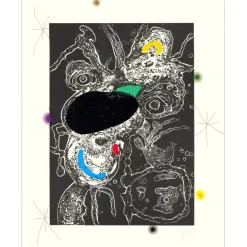 MIRO Joan - Gravure originale au carborundum "Espriu III" 89x70cm - 1975