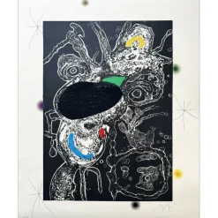 MIRO Joan - Gravure originale au carborundum "Espriu III" 89x70cm - 1975
