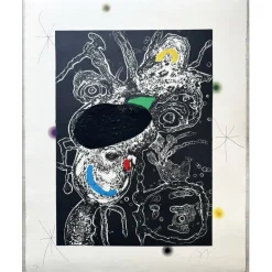 MIRO Joan - Gravure originale au carborundum "Espriu III" 89x70cm - 1975