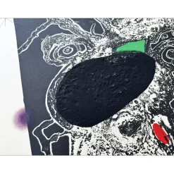 MIRO Joan - Gravure originale au carborundum "Espriu III" 89x70cm - 1975