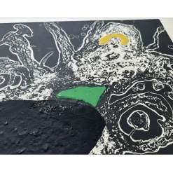 MIRO Joan - Gravure originale au carborundum "Espriu III" 89x70cm - 1975