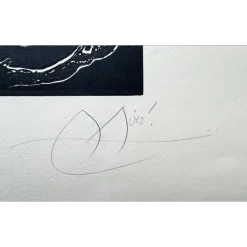 MIRO Joan - Gravure originale au carborundum "Espriu III" 89x70cm - 1975