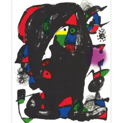 MIRO Joan - Lithographie originale "Composition IV" 32x24cm - 1981