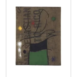 MIRO Joan - Lithographie "Composition 17, Femme et Oiseau" 56x45cm - 1965