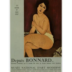 MODIGLIANI Amedeo - Lithographie "Exposition musée national d'art moderne, Paris" 75x53cm - 1957
