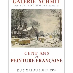 MONET Claude - Lithographie "Exposition Galerie Schmit, Paris" 65x47cm - 1969