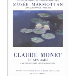 MONET Claude - Lithographie "Exposition Musée Marmottan, Paris" 64x49cm - 1972